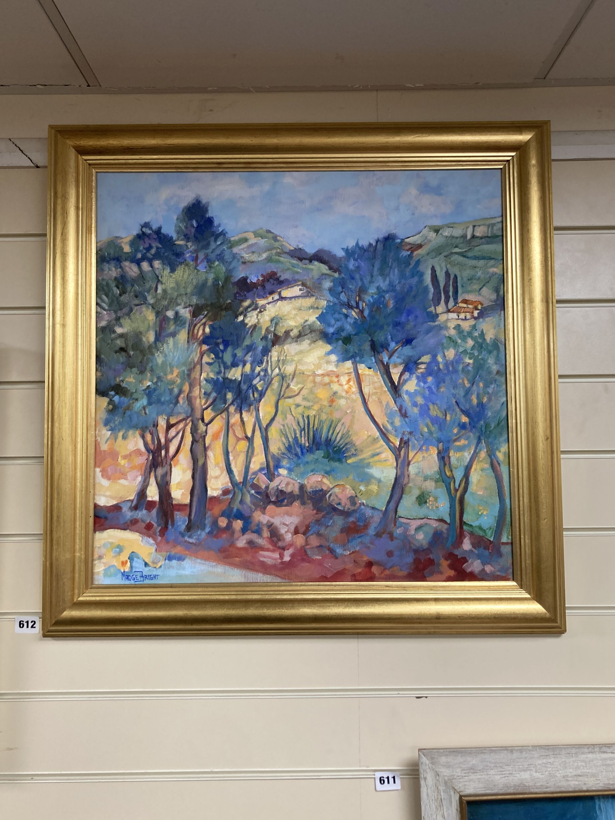 Madge Bright (20th/21st century), Landscape, signed, oil on canvas, 53 x 53cm